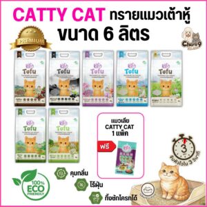 < ขนาด6ลิตร > ทรายเต้าหู้เกรดพรีเมียม Catty cat Tofu จับตัวไวใน3วิ ไร้ฝุ่น ทิ้งลงชักโครกได้ ECO friendly