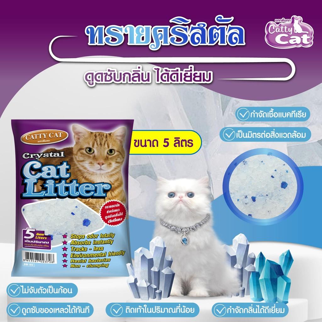 ทรายคริสตัล Catty cat ทรายแมวคริสตัล เม็ดบีท 5 ลิตร ไม่มีฝุ่น ไม่ติดขนแมว - Image 4