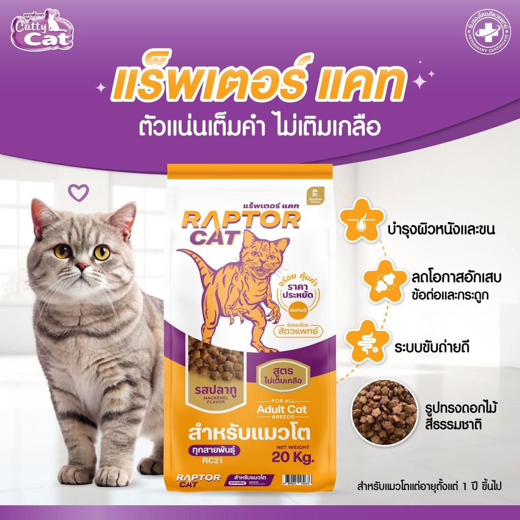 ยิ่งซื้อเยอะยิ่งถูก อาหารแมว RAPTOR CAT รสปลาทู ไม่เติมเกลือ ลดกลิ่นมูล โปรตีน26% ขนาดถุง1กิโล มีทั้ง1สี และเม็ดเขียวแดง - Image 6